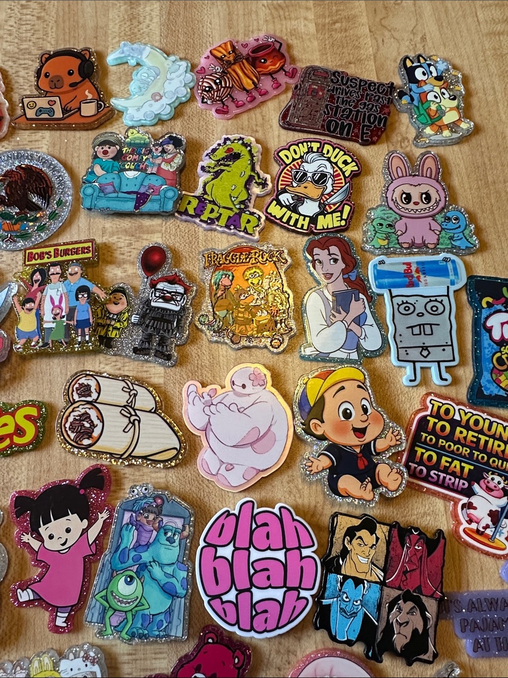Assorted Acrylic Flat Back Charms- 72 various styles - Picture 6 of 10